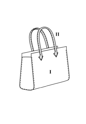 Pattern Felt bag with leather handles (Burda 2/2016, pattern number 6622 A)