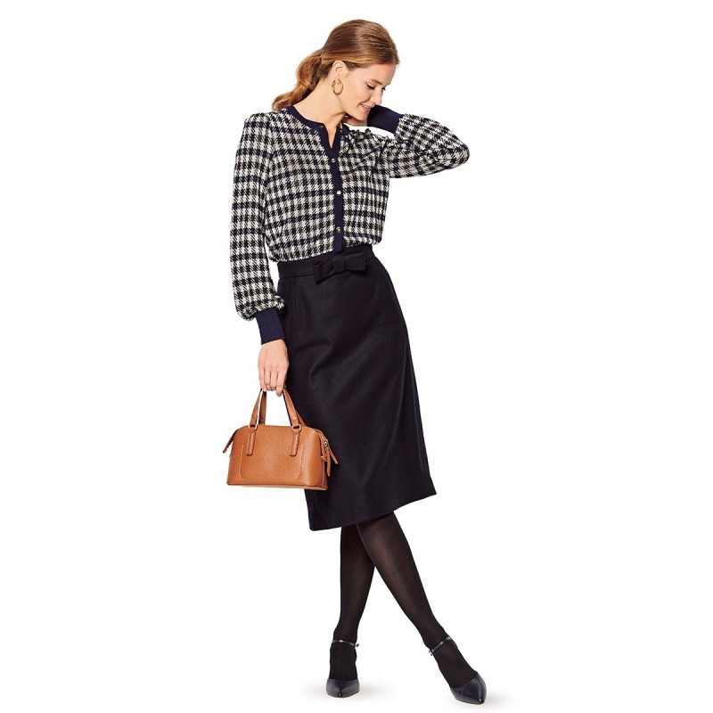 Pattern Straight-cut skirt...