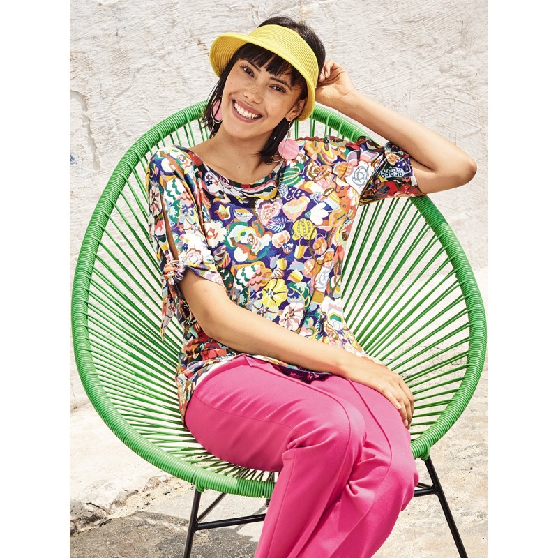 Pattern Knitted blouse with...