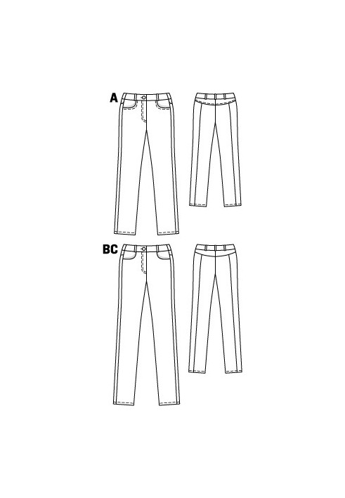 Pattern Pants narrow in denim style (Burda 7/2010, pattern number 103 A)