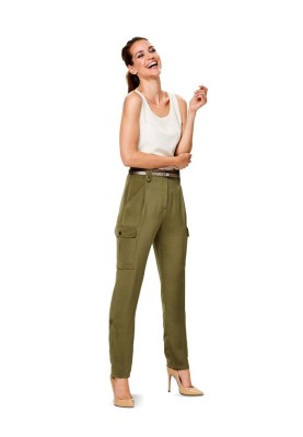 Pattern Pants of a narrowed silhouette with relief seams (Burda 1/2014, pattern number 6907 B)