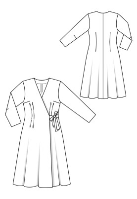 Pattern Dress of a fitted silhouette with a smell (Burda 9/2020, pattern number 122)