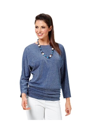 Pattern Pullover with a wide draped belt (Burda 2/2016, pattern no. 6590 A)