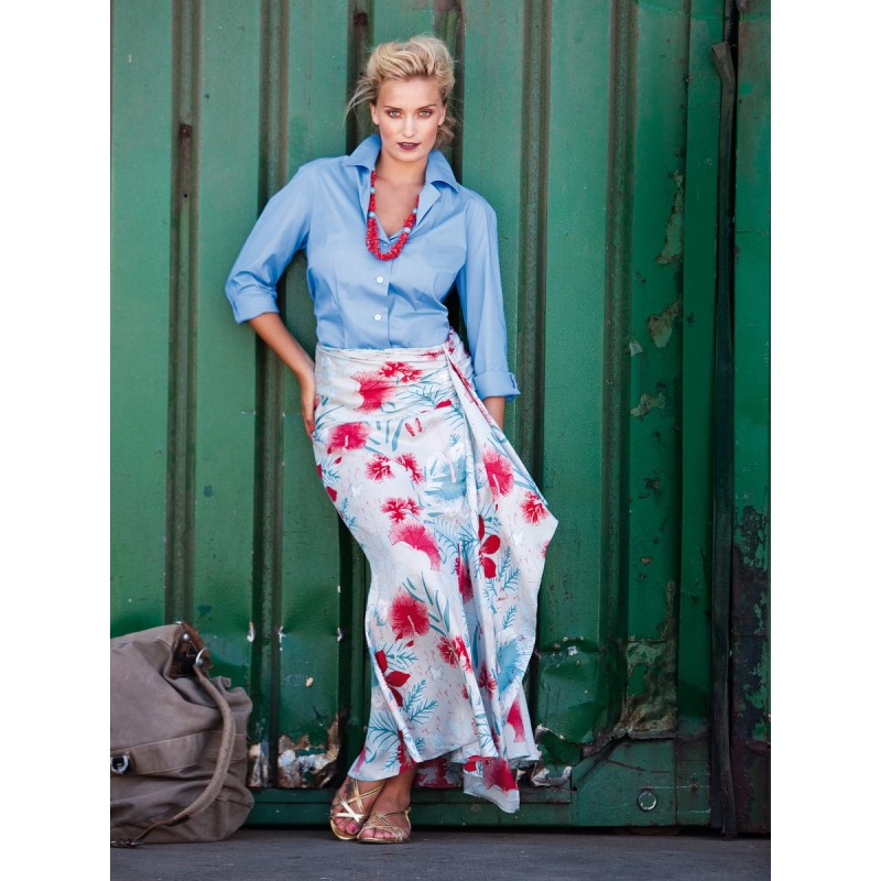 Pattern Silk maxi skirt...