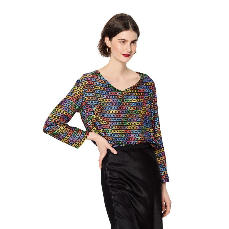 Pattern Straight-cut blouse...