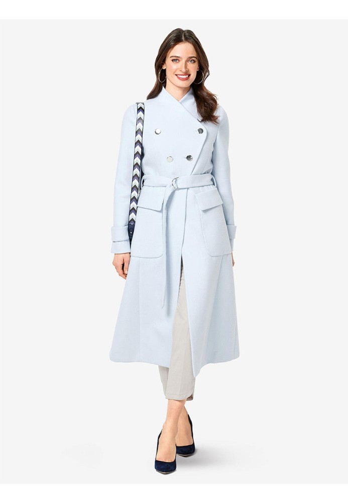 Pattern Coat of a fitted silhouette with a stand-up collar (Burda 2/2019, pattern number 6290 A)