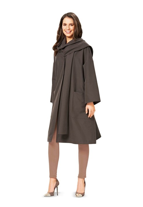 Pattern Jacket with a wide scarf collar (Burda 2/2015, pattern number 6737 B)