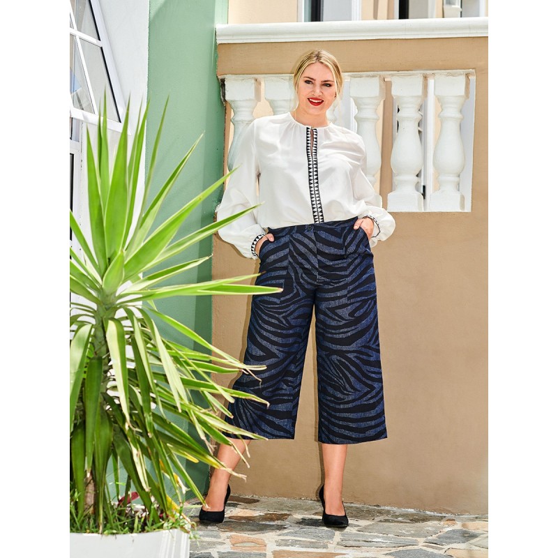 Pattern Linen culottes with...