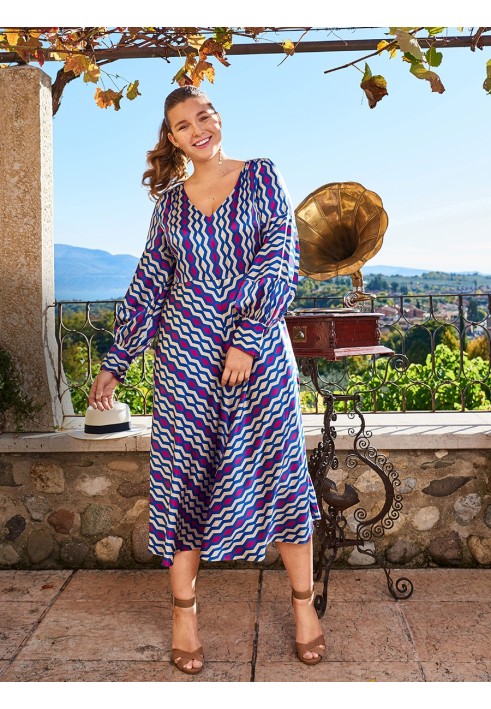 Pattern A cut-off dress with puffy sleeves (Burda 3/2018, pattern number 125)