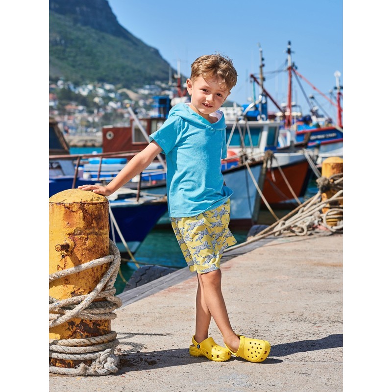 Pattern T-shirt with hood...