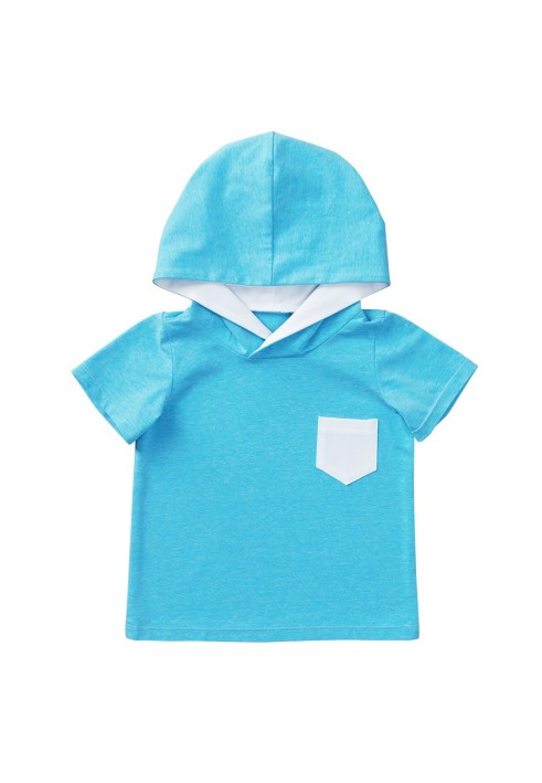 Pattern T-shirt with hood and chest pocket (Burda 7/2020, pattern number 132)