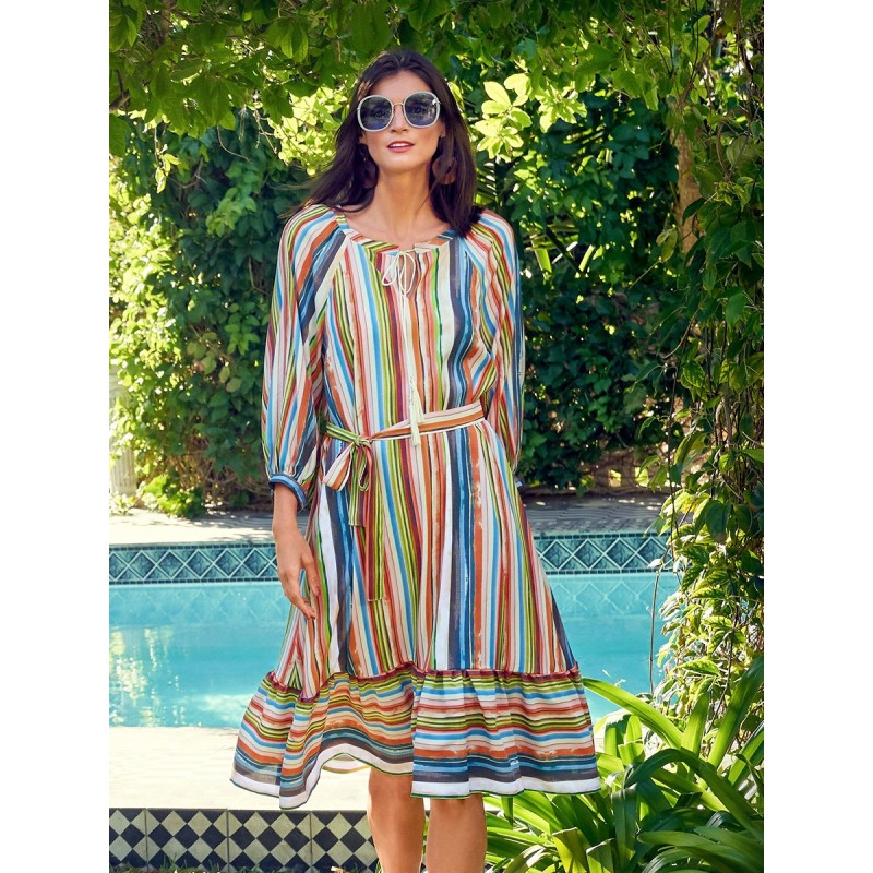 Pattern Wide cut dress with...