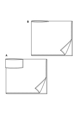 Pattern Poncho with an asymmetrical cut (Burda 2/2019, pattern number 6256 B)