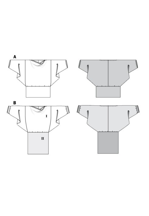 Викрійка Блузка прямого крою з широкими рукавами (Burda 2/2020, № викрійки 6192 A)