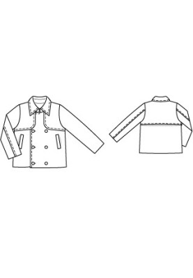 Pattern Jacket with a flared collar (Burda 2/2010, pattern number 142 A)