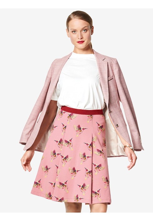 Pattern A-line skirt with a deep bow pleat (Burda 1/2020, pattern no. 6247 A)