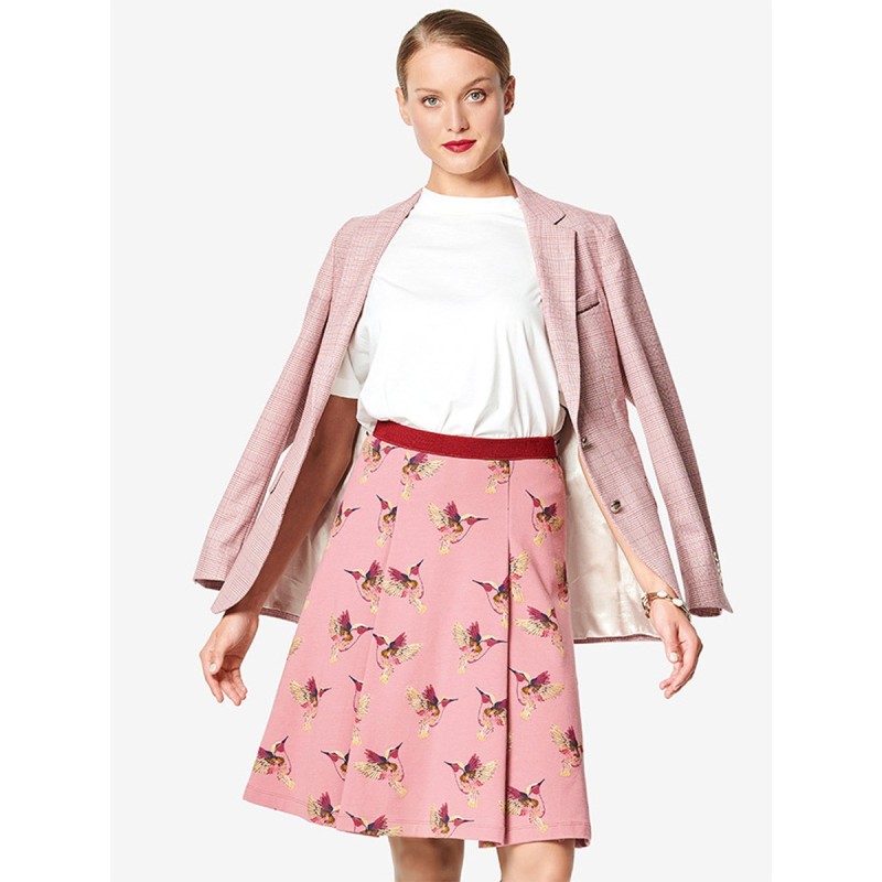 Pattern A-line skirt with a...