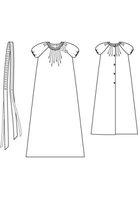 Pattern Dress for baptism (Burda 7/2012, pattern number 148)