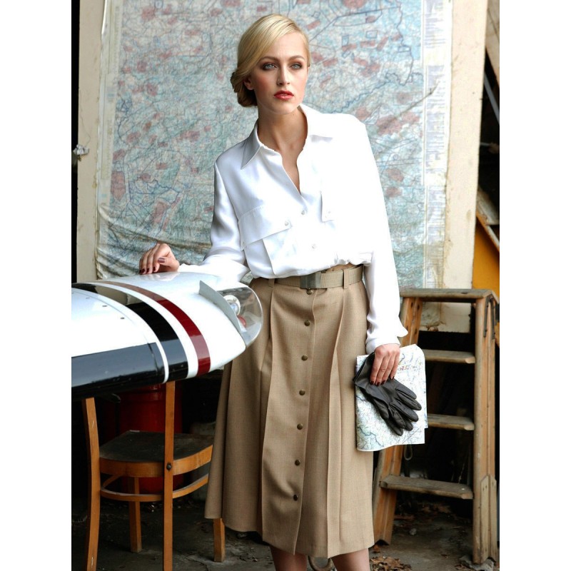 Pattern Pleated skirt with...