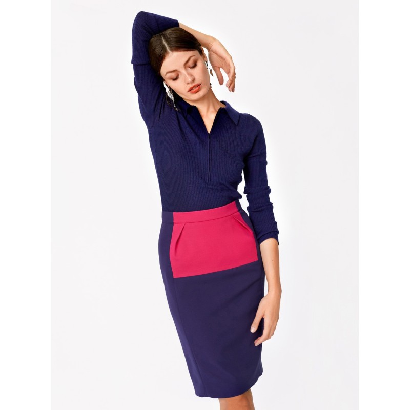 Pattern Pencil skirt with...