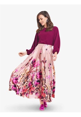 Pattern Satin silk maxi skirt (Burda 2/2018, pattern no. 6386 A)