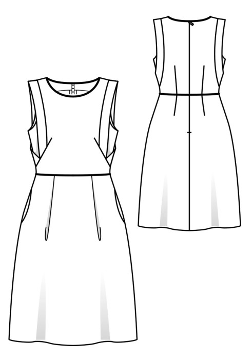 Pattern A cut-off dress with a flared skirt (Burda 6/2018, pattern number 101)