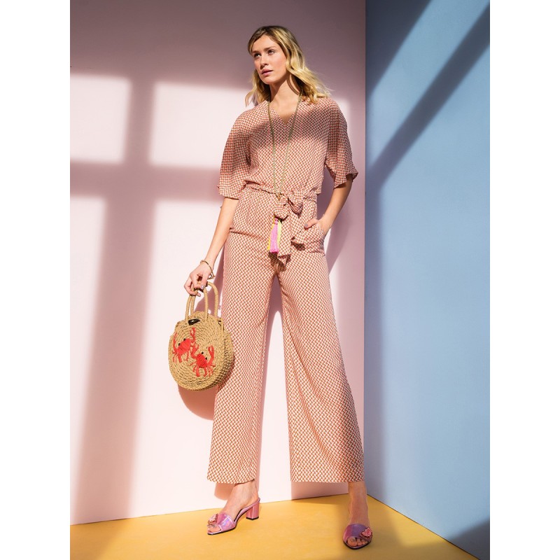 Pattern Jumpsuit with bat...