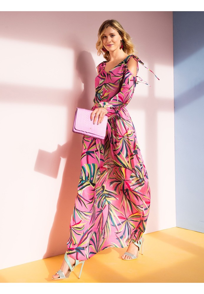 Pattern Maxi dress with open shoulders (Burda 6/2018, pattern number 110 A)