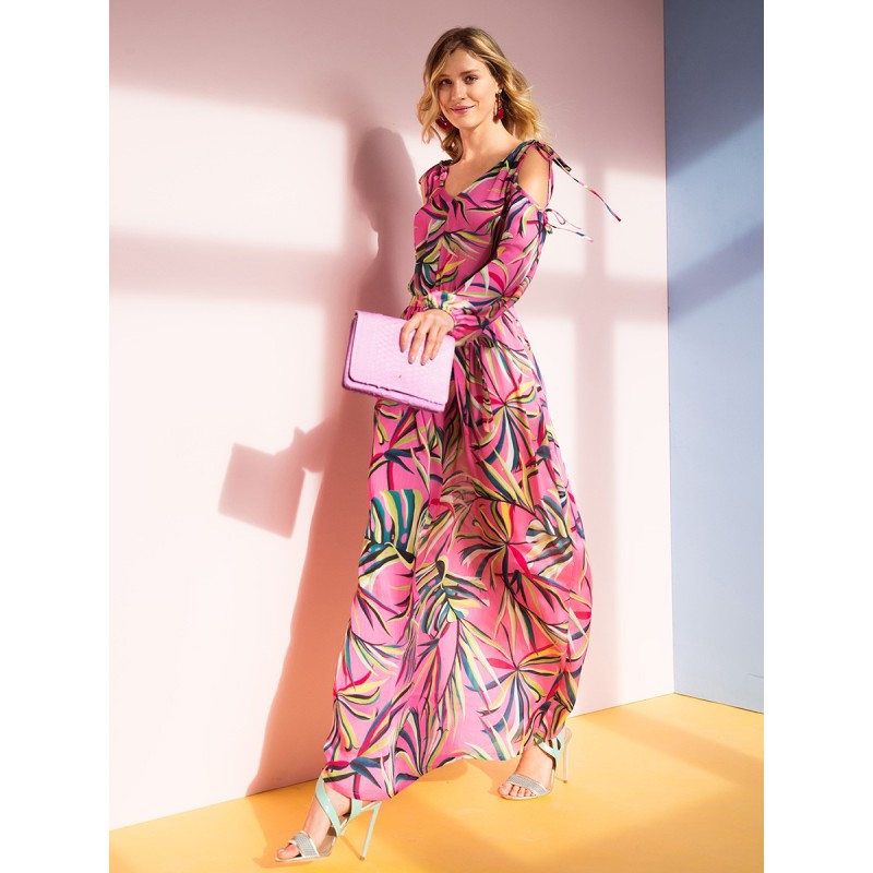 Pattern Maxi dress with...