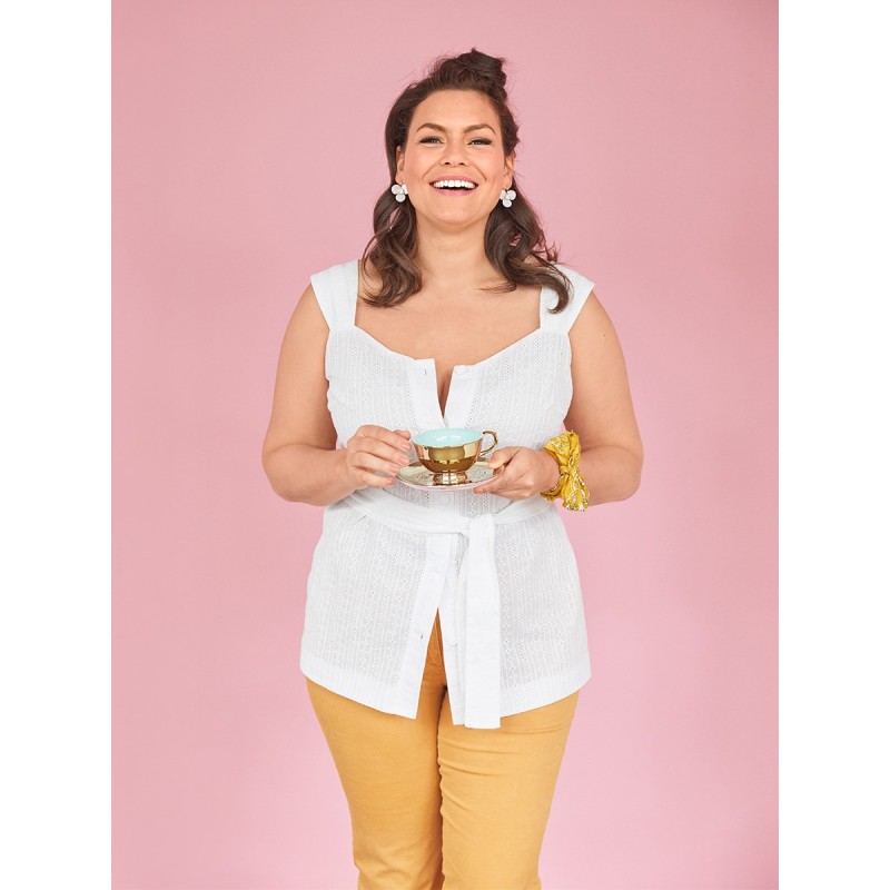 Pattern Cotton top with...