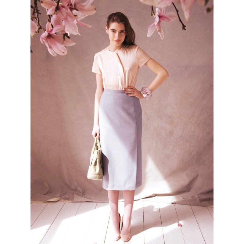 Pattern Midi skirt with two...