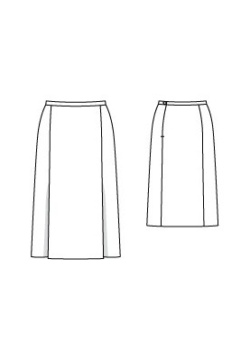 Pattern Midi skirt with two front slits (Burda 8/2011, pattern no. 131)