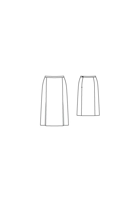 Pattern Midi skirt with two front slits (Burda 8/2011, pattern no. 131)