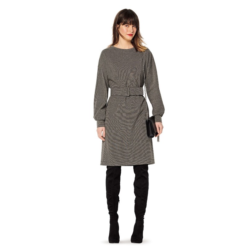 Pattern Knitted dress with...