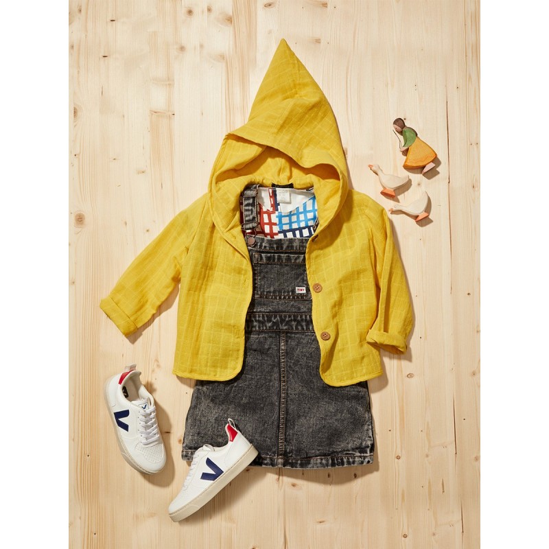 Pattern Muslin jacket with...