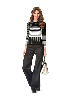 Pattern Marlene trousers with iron-on arrows (Burda 2/2016, pattern number 6613 A)