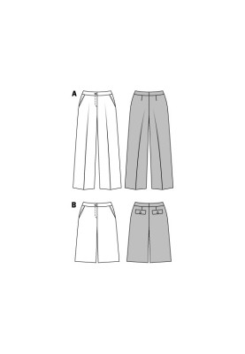 Pattern Marlene trousers with iron-on arrows (Burda 2/2016, pattern number 6613 A)