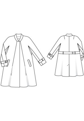 Pattern A-line coat with button fastening (Burda 10/2011, pattern number 134)