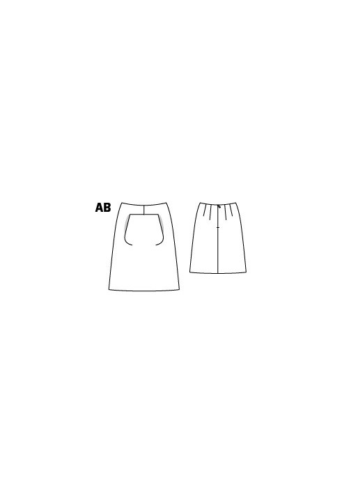 Pattern A-line skirt with original pocket (Burda 10/2012, pattern number 121 B)