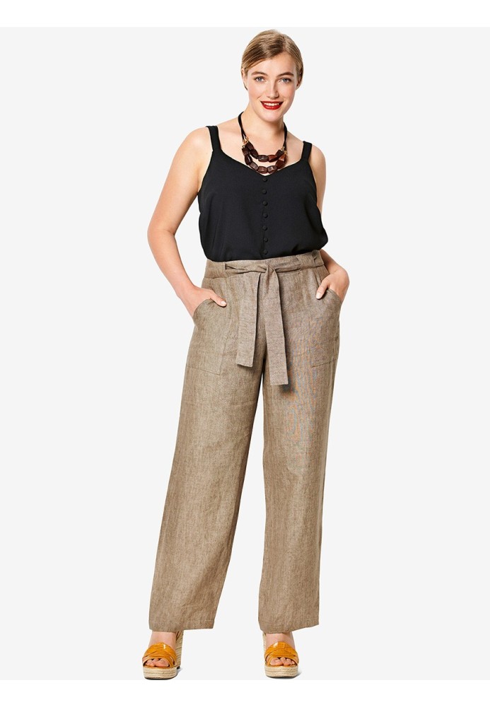 Pattern Straight-cut linen trousers with large pockets (Burda 1/2020, pattern no. 6218 A)