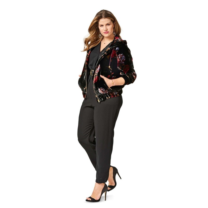 Pattern Velvet jacket with...