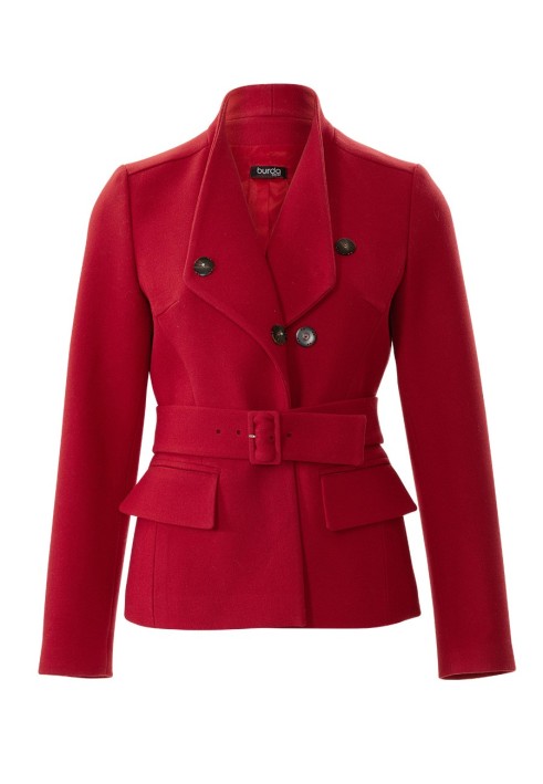 Pattern Jacket of a fitted silhouette with a stand-up collar (Burda 10/2018, pattern number 108)