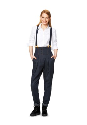 Pattern Marlene trousers with pleats at the waist (Burda 2/2014, pattern number 6856 A)