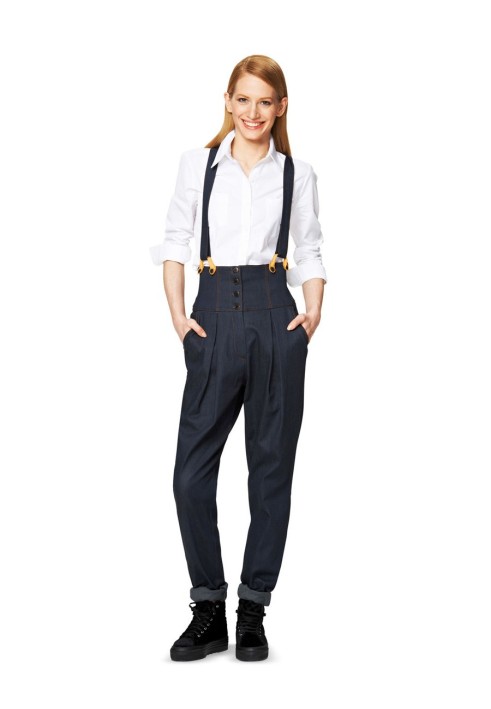 Pattern Marlene trousers with pleats at the waist (Burda 2/2014, pattern number 6856 A)