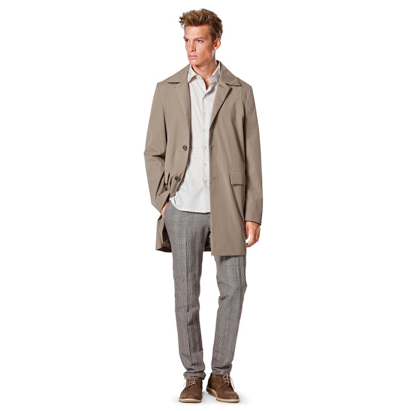 Pattern Straight-cut coat...