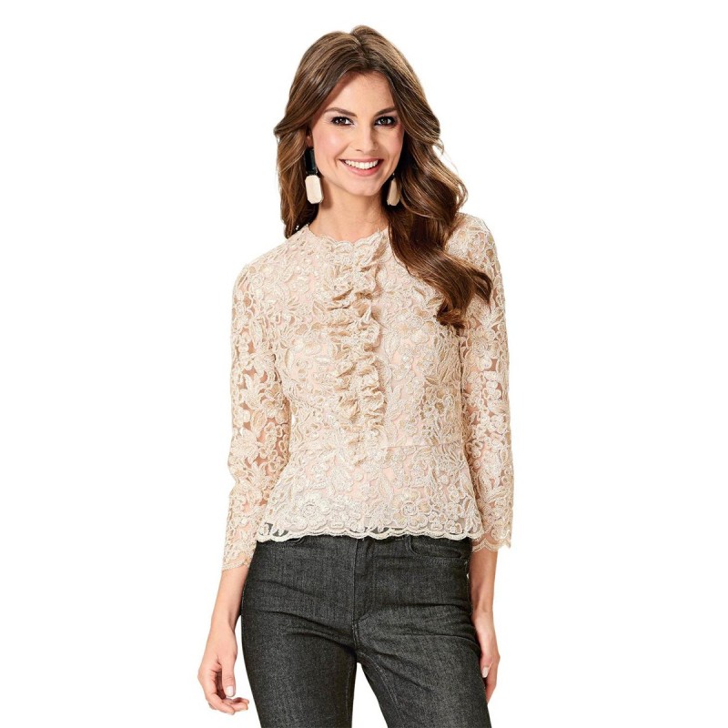 Pattern Lace blouse with...