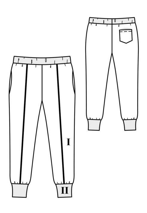 Выкройка Брюки джогеры трикотажные (Burda 4/2019, № выкройки 129)