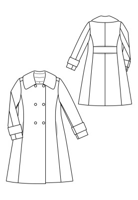 Pattern Retro flared coat (Burda 9/2020, pattern number 104)