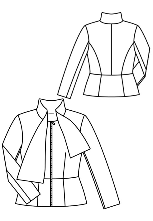 Pattern Jacket of a fitted silhouette with basque (Burda 9/2018, pattern number 115)