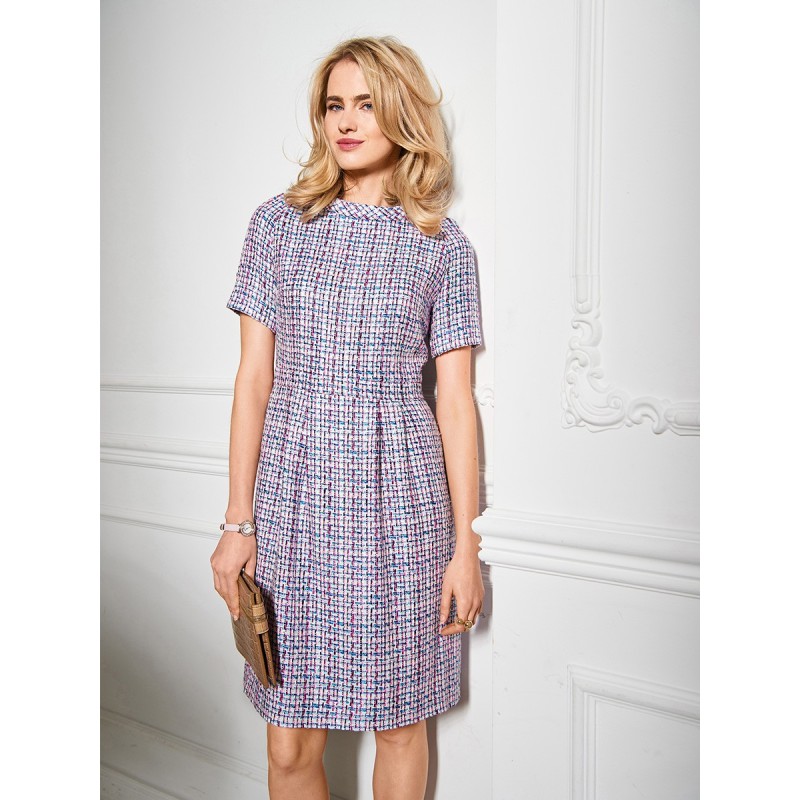 Pattern Tweed dress with...
